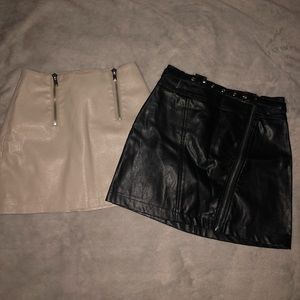 Black and Tan leather skirts bundle
